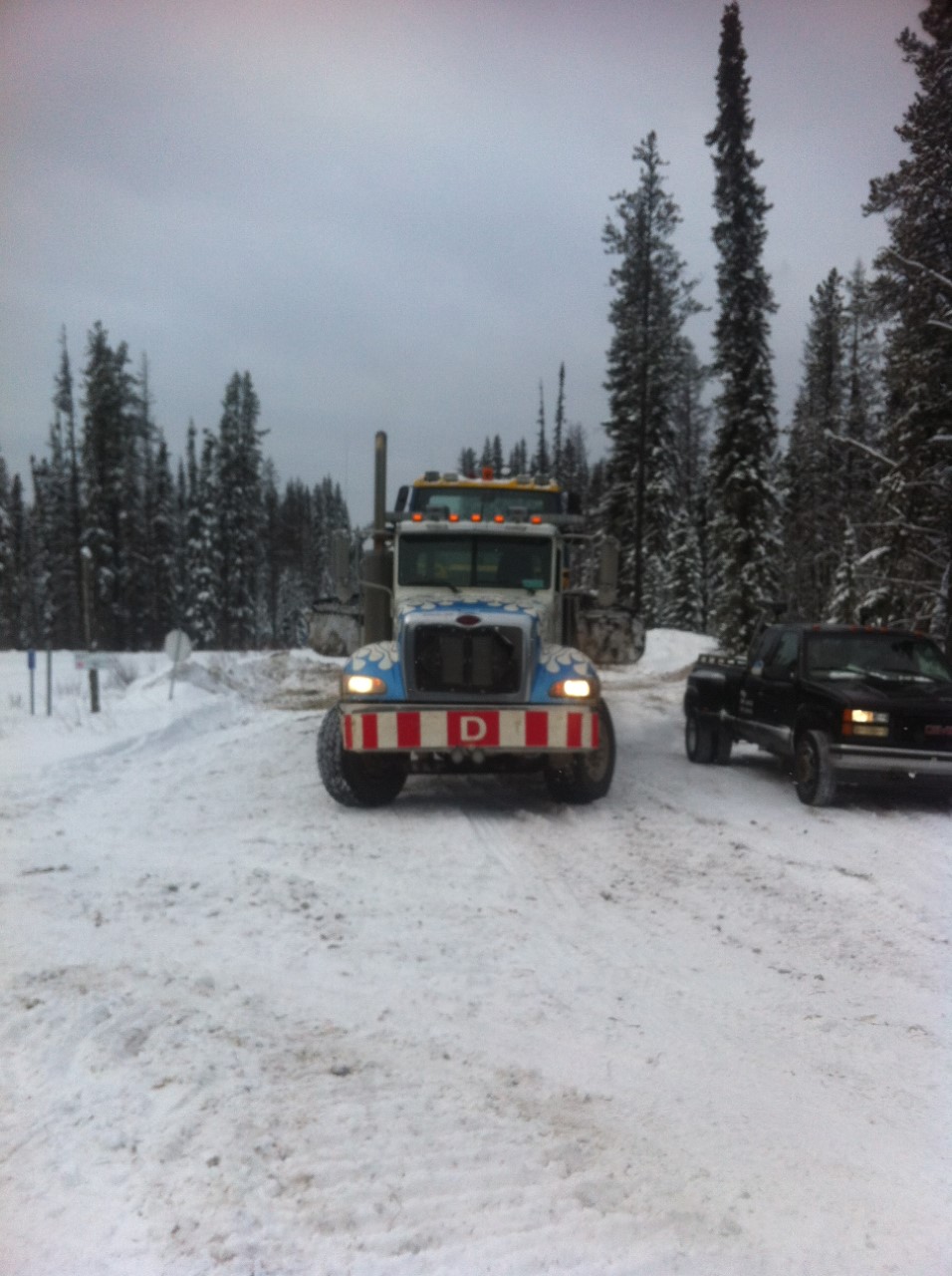 Moving snow cats.